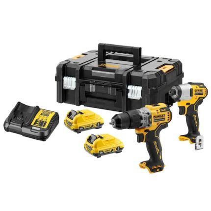 PACK DEWALT - TALADRO PERCUTOR XR 12V Portabrocas metálico 1,5-10mm + ATORNILLADOR DE IMPACTO 12V 1/4”